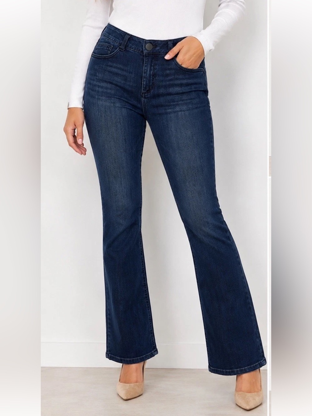 Democracy Dark Wash Flare Jeans
